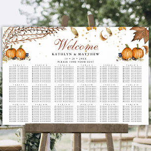 Botanische Hochzeit im Herbst 18 Tischsitze Poster
