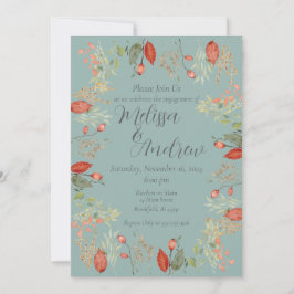 Botanische Hochzeit im Herbst Einladung
