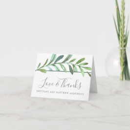 Botanische Hochzeit im modernen Weinbau Vielen Dan Dankeskarte