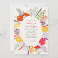Botanische Hochzeit im tropischen Hibiskus