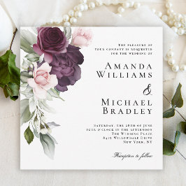 Botanische Hochzeit im Wasser Einladung