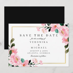 Botanische Hochzeit im Wasser Save The Date