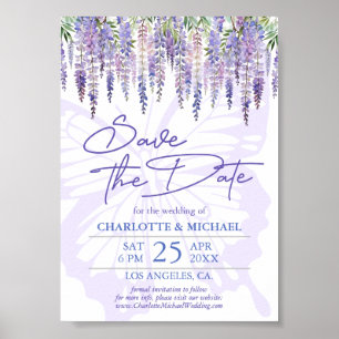 Botanische Hochzeit im Wisteria Garden Save the Da Poster