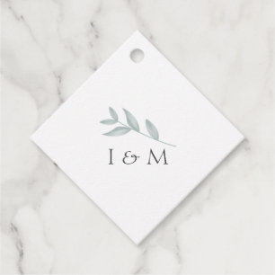 Botanische Hochzeit in Eleganform Geschenkanhänger