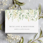 Botanische Hochzeit in Grünblättern Dankeskarte<br><div class="desc">Dieses Dankeschön-Karte zeigt lackierte Aquarellfarben-Blätter in verschiedenen Grüntönen. Für eine weiter gehende Anpassung dieses Designs klicken Sie bitte auf den Button "Anpassen". Matching-Elemente sind ebenfalls verfügbar.</div>