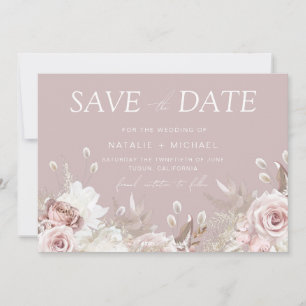 Botanische Hochzeit in Luxus Blush Save The Date