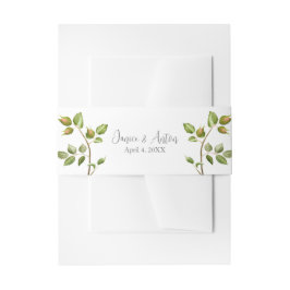 Botanische Hochzeit in Rosa Einladungsbanderole