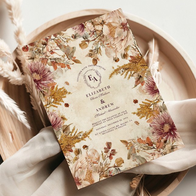Botanische Hochzeit in Rustikal Einladung (Von Creator hochgeladen)