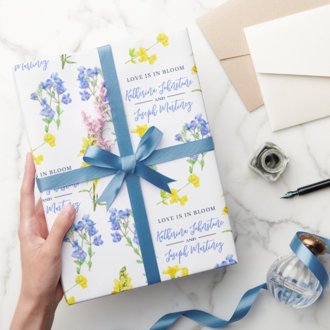 Botanische Hochzeit in Wildblume Geschenkpapier (Schenken)