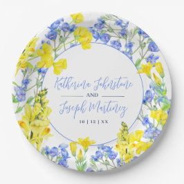 Botanische Hochzeit in Wildblume Pappteller