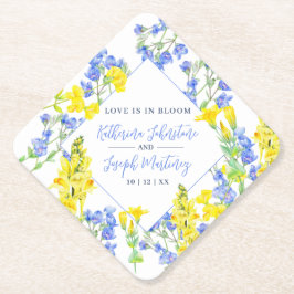 Botanische Hochzeit in Wildblume Untersetzer