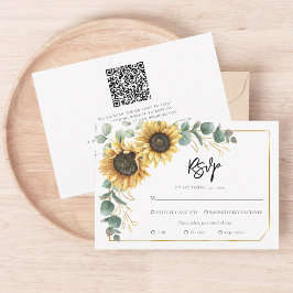 Botanische Hochzeit mit Blumenschrift RSVP Karte