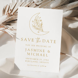 Botanische Hochzeit mit dem Moon und den Sternen Save The Date