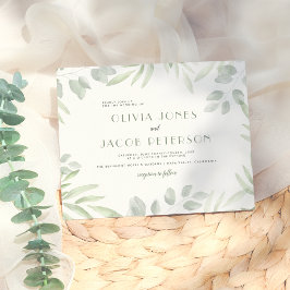 Botanische Hochzeit mit einfachen Wasserfarben