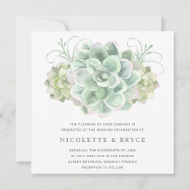 Botanische Hochzeit mit elegantem Watercolor Einladung