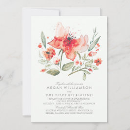 Botanische Hochzeit mit Floral Einladung