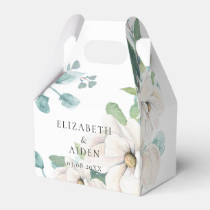 Botanische Hochzeit mit floralen Wasserfarben Geschenkschachtel