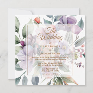 Botanische Hochzeit mit floraler Atmosphäre Einladung