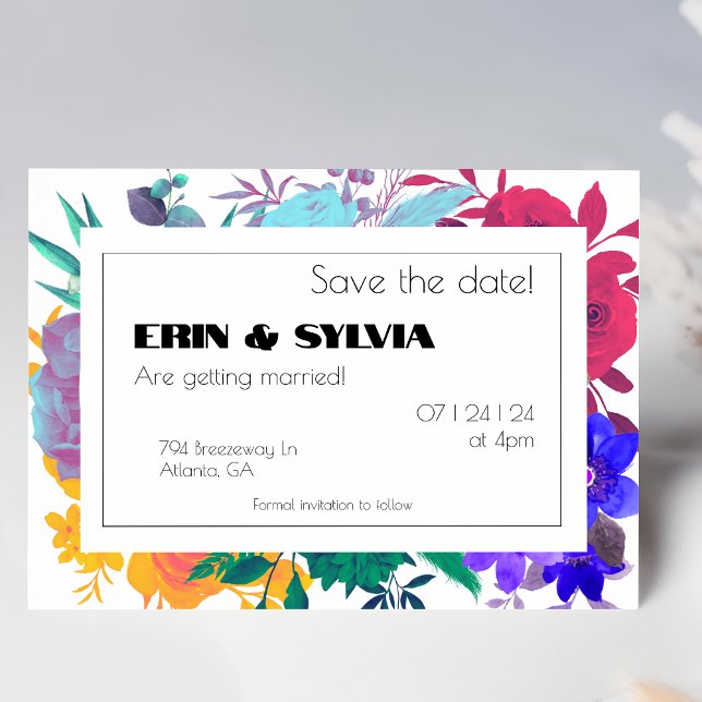 Botanische Hochzeit mit Hellenbogen Save The Date (Von Creator hochgeladen)