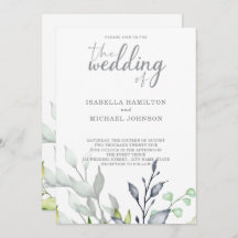 Botanische Hochzeit mit Kalligrafie