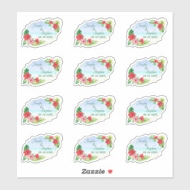 Botanische Hochzeit mit tropischer Flora Aufkleber