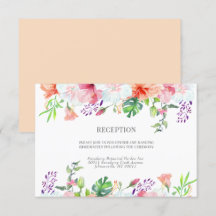 Botanische Hochzeit mit tropischer Wasserfarbe