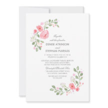 Botanische Hochzeit mit Wasserfarbe