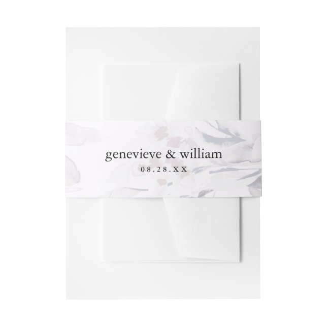 Botanische Hochzeit mit weichem Pastell Einladungsbanderole (Vorderseite Beispiel)