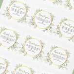 Botanische Hochzeit Quadratischer Aufkleber<br><div class="desc">Diese Hochzeitsaufkleber sind klassisch weiß gehalten,  mit einem luxuriösen Goldkranz mit zartem Aquarellgrün und einer schönen Hochzeitsvorlage,  die leicht angepasst werden kann. Sie werden sicherlich eine Touch von Romantik und Eleganz zu Ihrem besonderen Tag hinzufügen. Entworfen,  um die botanische grüne Hochzeitskollektion zu passen.</div>
