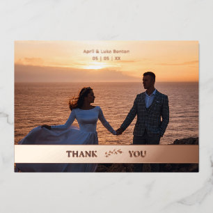 Botanische Hochzeit Real Rose Goldener Schnitt Folieneinladung