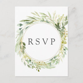 Botanische Hochzeit-RSVP Einladungspostkarte