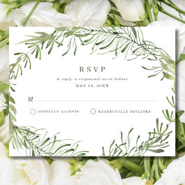 Botanische Hochzeit RSVP Karte