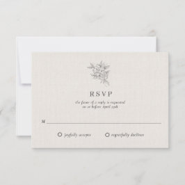 Botanische Hochzeit RSVP Karte