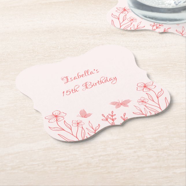 Botanische Hochzeit Untersetzer (angewinkelt)