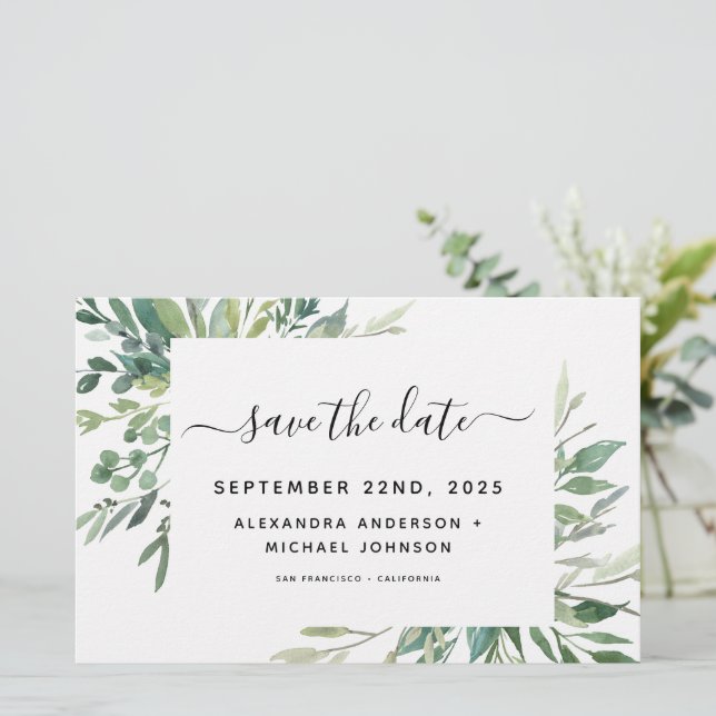 Botanische Hochzeit von Blättern (Stehend Vorderseite)