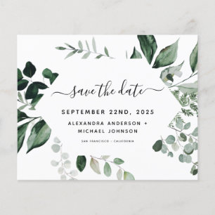 Botanische Hochzeit von Blättern Flyer