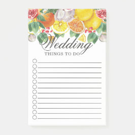 Botanische Hochzeit von Citrus Watercolor Post-it Klebezettel