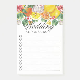 Botanische Hochzeit von Citrus Watercolor Post-it Klebezettel