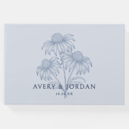 Botanische Hochzeit von Dusty Blue Coneflower Gästebuch