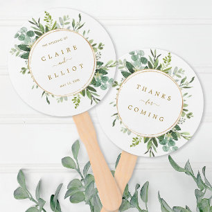 Botanische Hochzeit von Goldgrün Fächer
