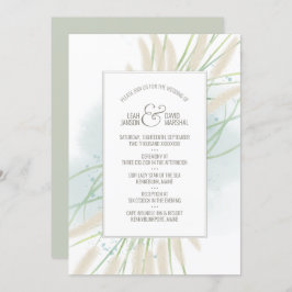 Botanische Hochzeitseinladung an der Küste Einladung