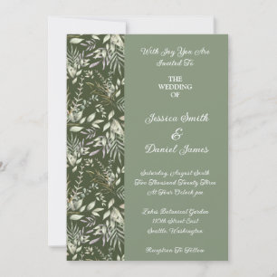 Botanische Hochzeitseinladung-Filz-Einladung Einladung