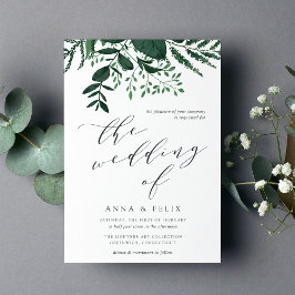 Botanische Hochzeitseinladung im Wildwald Einladung