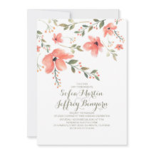 Botanische Hochzeitseinladungen in Wasserfarben