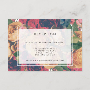 Botanische Hochzeitsempfang Begleitkarte