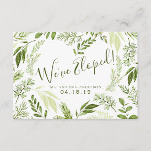 Botanische Hochzeitsfeier im Foliage Heart Ankündigung