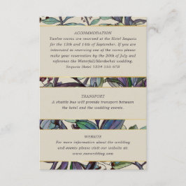 Botanische Hochzeitsgast-Informationen zu Wasserfa Begleitkarte