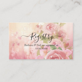 Botanische Hochzeitskanzlei Blush Rose Begleitkarte