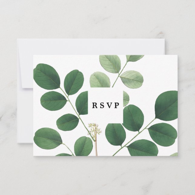 botanische Hochzeitskarte Brautparty rsvp Karte (Vorderseite)