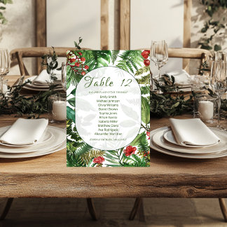 Botanische Hochzeitskarte für tropische Grüntöne Einladung
